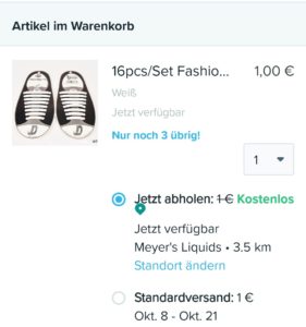 Wish Pickup bei Meyer's Liquids